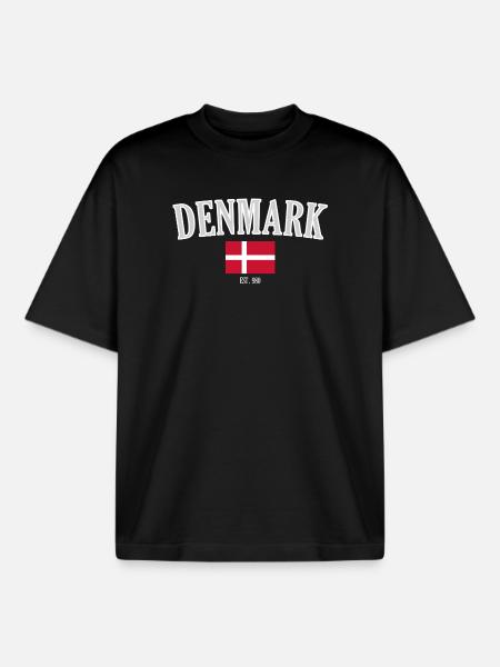 Denmark since 980 – Scandinavia nostalgia - Boxy Heavyweight Unisex Organic T-Shirt by Stanley/Stella - black