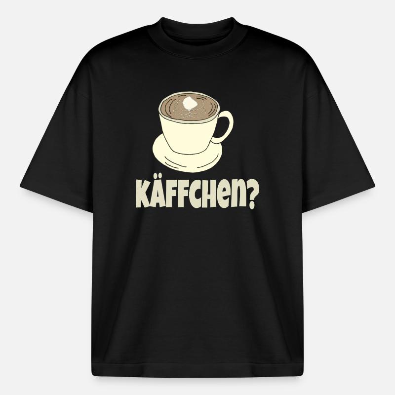 kaffeetasse kaeffchen - Boxy Heavyweight Unisex Organic T-Shirt von Stanley/Stella - Schwarz