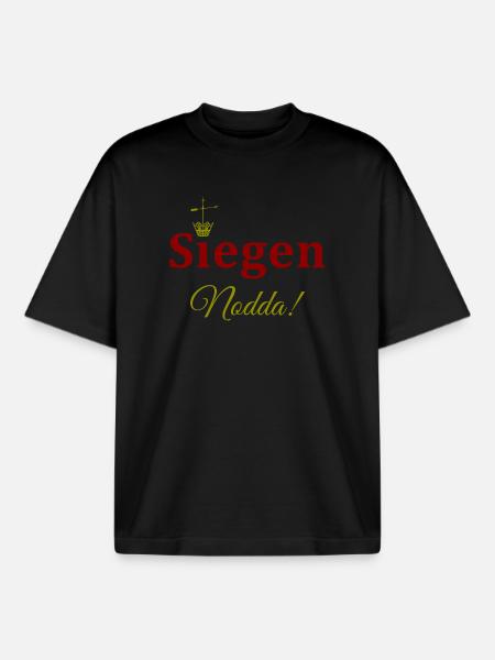 Krönchen Stadt Siegen / Nodda - Boxy Heavyweight Unisex Organic T-Shirt von Stanley/Stella - Schwarz