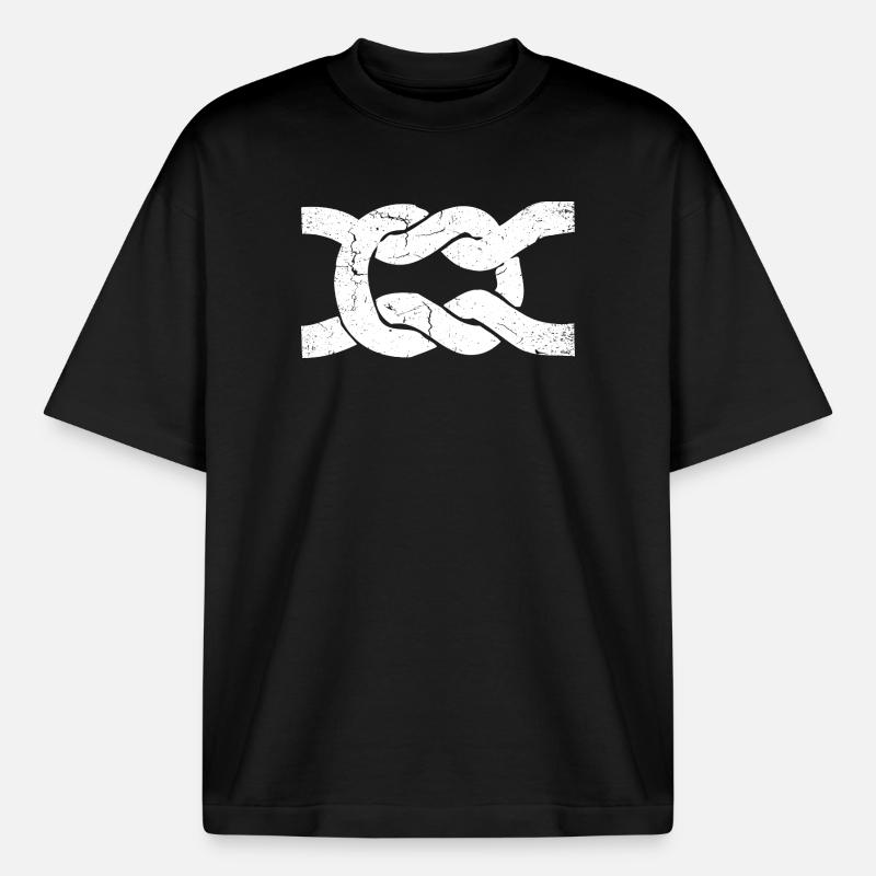 Sailor's knot | node | Node - Boxy Heavyweight Unisex Organic T-Shirt by Stanley/Stella - black