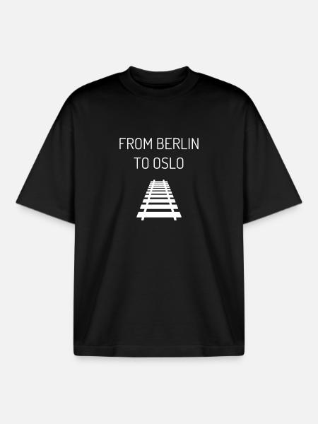 Oslo hættetrøje - Stanley/Stella unisex boxy heavyweight T-shirt økologisk - sort