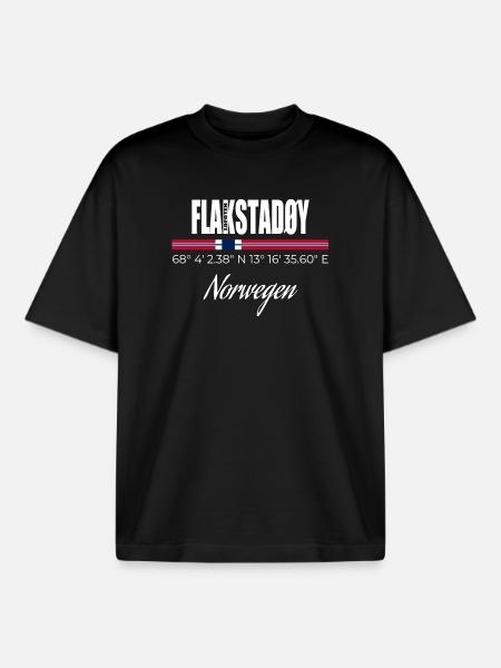 FLAKSTADØY - Boxy Heavyweight Unisex Organic T-Shirt von Stanley/Stella - Schwarz