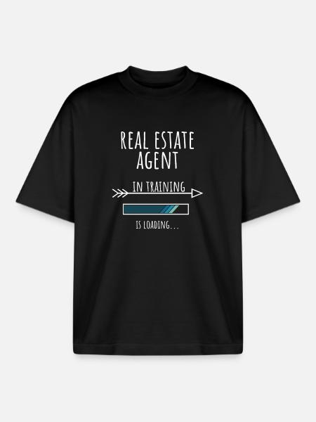 Agent immobilier Don Profession Formation - T-shirt unisexe boxy épais biologique Stanley/Stella - noir