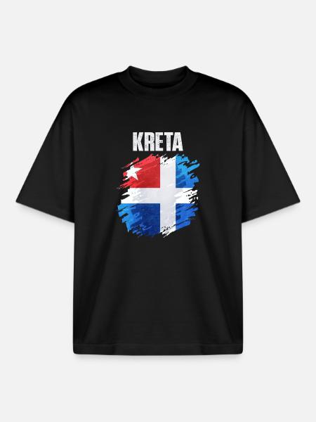 Farbige Skandinavische Flagge Kunst - Boxy Heavyweight Unisex Organic T-Shirt von Stanley/Stella - Schwarz