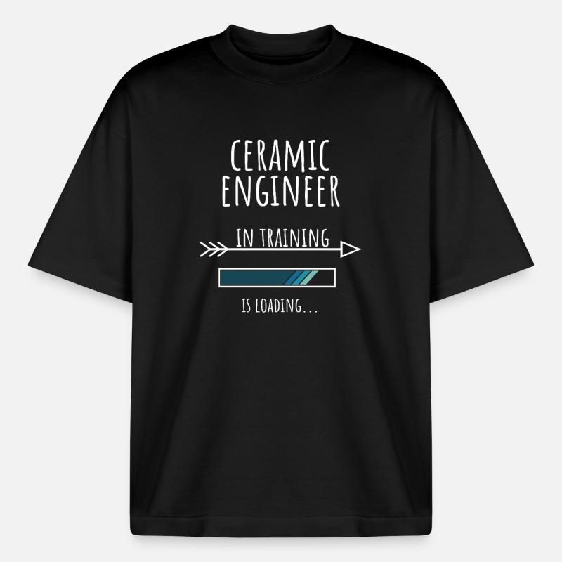 Ceramic Engineer Geschenk Beruf Ausbildung - Boxy Heavyweight Unisex Organic T-Shirt von Stanley/Stella - Schwarz