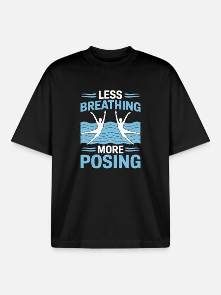 Synchronschwimmen Kunstschwimmen Wassersport - Boxy Heavyweight Unisex Organic T-Shirt von Stanley/Stella - Schwarz