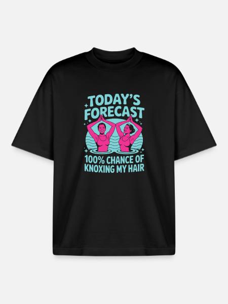 Synchronschwimmen Kunstschwimmen Wassersport - Boxy Heavyweight Unisex Organic T-Shirt von Stanley/Stella - Schwarz
