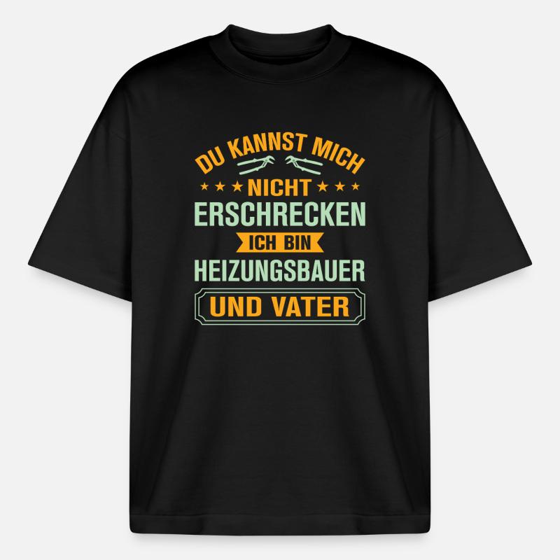 Heating Engineer Heating Construction Plumber Plumber - Boxy Heavyweight Unisex Organic T-Shirt by Stanley/Stella - black