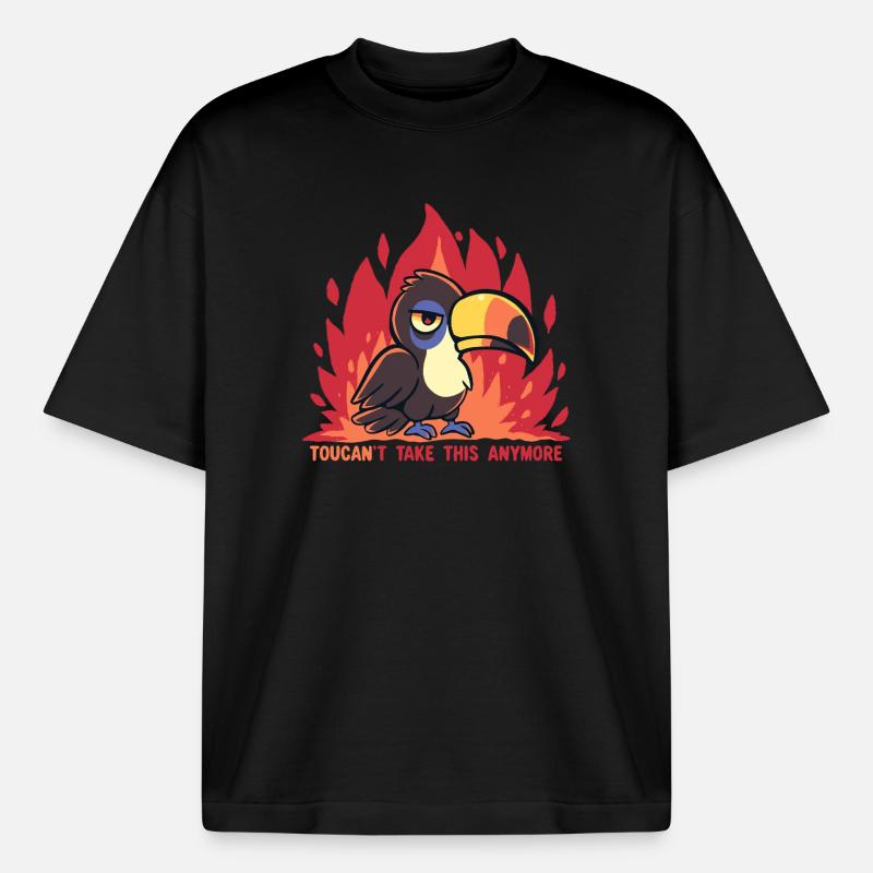 Toucan ne supporte plus ça. - T-shirt unisexe épais coupe boxy Stanley/Stella - noir
