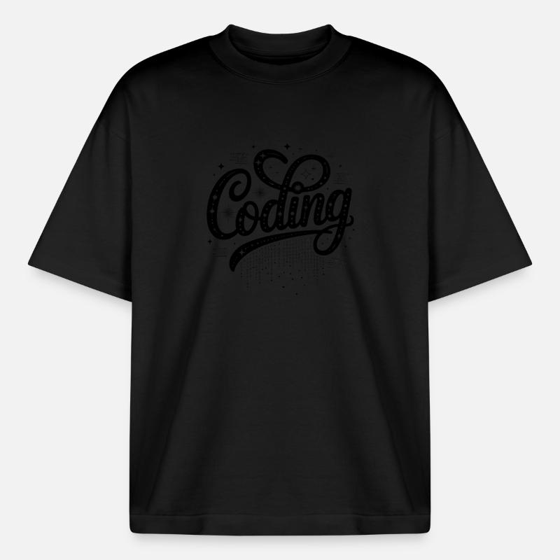 Codage - Conception technologique cool - T-shirt unisexe épais coupe boxy Stanley/Stella - noir