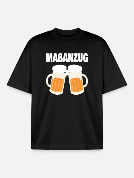 Maß Bier Maßanzug - Boxy Heavyweight Unisex Organic T-Shirt von Stanley/Stella - Schwarz