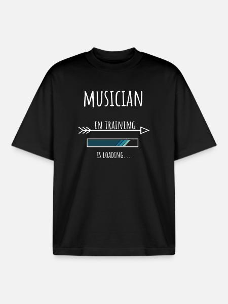 Musician Gift Profession Education Musician - Boxy Heavyweight Unisex Organic T-Shirt by Stanley/Stella - black
