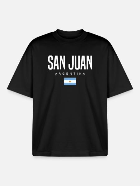 San Juan Argentinien Argentinier - Boxy Heavyweight Unisex Organic T-Shirt von Stanley/Stella - Schwarz