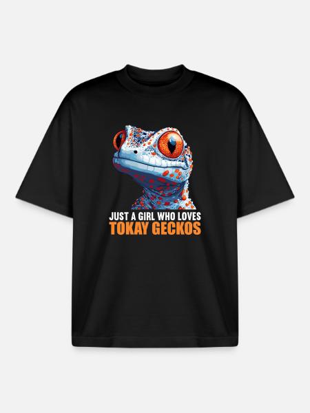 Tokay Geckos Tokay Gecko - Boxy Heavyweight Unisex Organic T-Shirt by Stanley/Stella - black