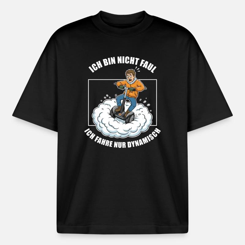 I only drive dynamically - Boxy Heavyweight Unisex Organic T-Shirt by Stanley/Stella - black