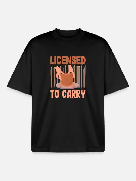 Licensed To Carry Töpferkunst-Liebe - Boxy Heavyweight Unisex Organic T-Shirt von Stanley/Stella - Schwarz