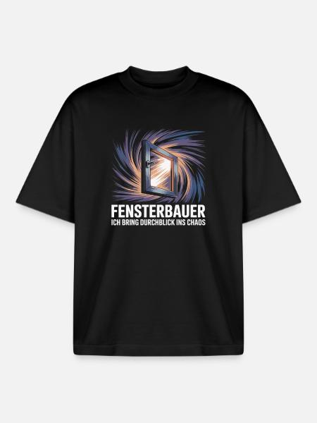 Fensterbauer - Boxy Heavyweight Unisex Organic T-Shirt von Stanley/Stella - Schwarz
