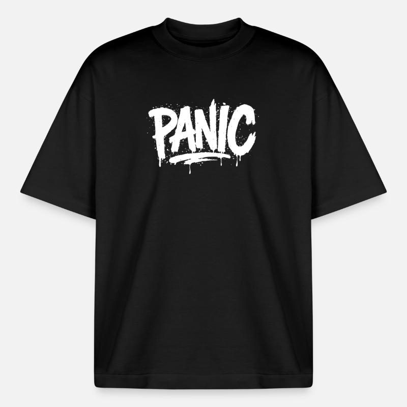 PANIC Expressive Grau-Ästhetik mit Risiko-Bothrin - Boxy Heavyweight Unisex Organic T-Shirt von Stanley/Stella - Schwarz