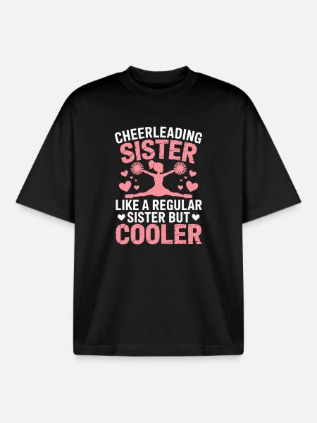 Cheerleader Saying Funny Cheerleader Gift - Boxy Heavyweight Unisex Organic T-Shirt by Stanley/Stella - black