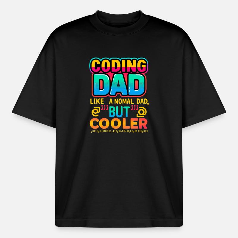 Programmieren Papa Cooler, Programmierer - Heavyweight Unisex Boxy T-Shirt von stanley/stella	 - Schwarz