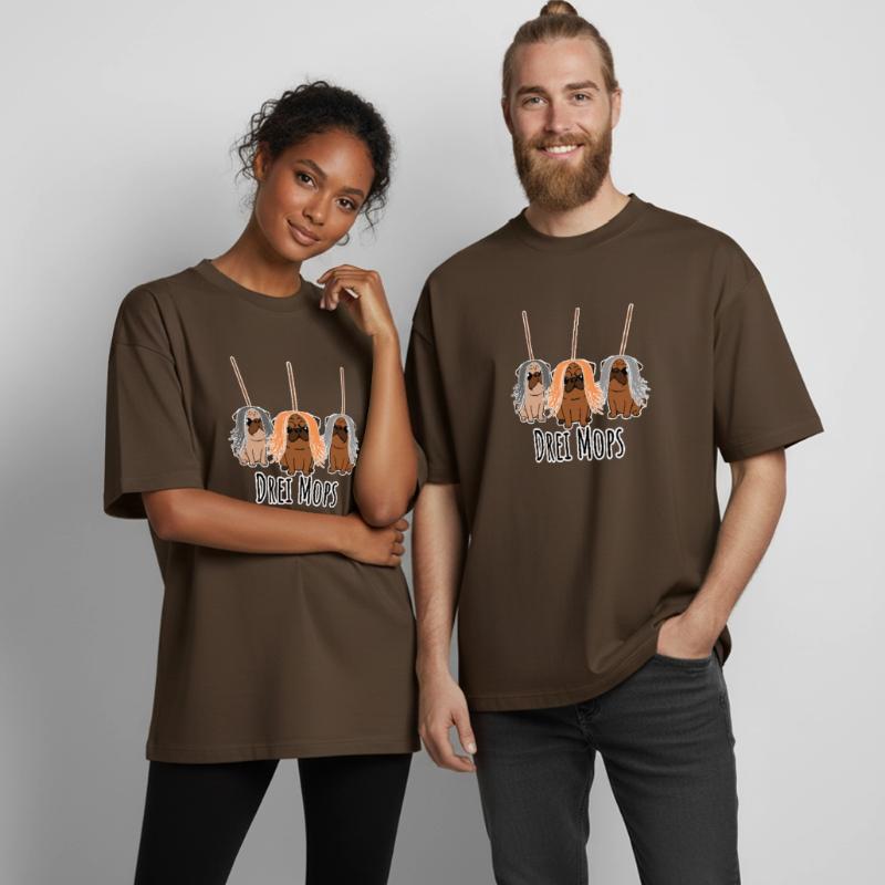 Zwei Mops - Hunde oder Putzgeräte? Hunde Humor? Boxy Heavyweight Unisex Organic T-Shirt von Stanley/Stella