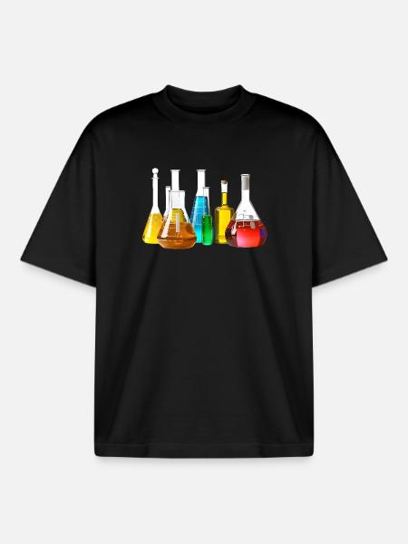 Bunte Laborgläser Kollektion - Boxy Heavyweight Unisex Organic T-Shirt von Stanley/Stella - Schwarz