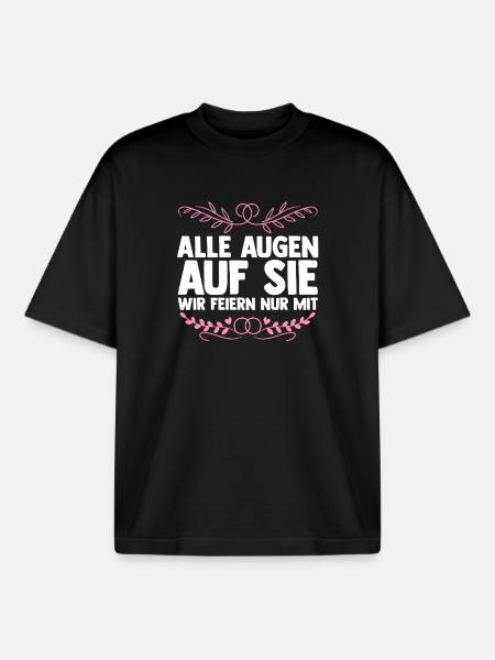 JGA Team Braut Junggesellinnenabschied - Boxy Heavyweight Unisex Organic T-Shirt von Stanley/Stella - Schwarz