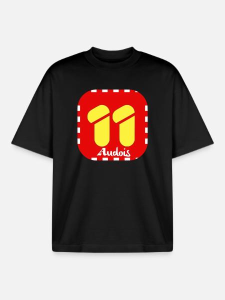 Audois Logo 11 - Boxy Heavyweight Unisex Organic T-Shirt by Stanley/Stella - black