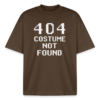 404 Costume Not Found - Boxy Heavyweight Unisex Organic T-Shirt by Stanley/Stella - mocha - Front - AI Model Male 185 light (185cm) & AI Model Female 172 dark (172cm)