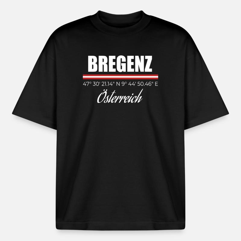 Bregenz - Boxy Heavyweight Unisex Organic T-Shirt by Stanley/Stella - black