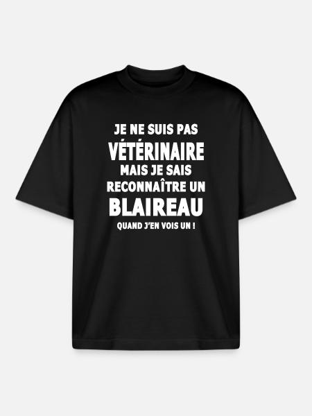 recognizes a badger humor sarcsme - Boxy Heavyweight Unisex Organic T-Shirt by Stanley/Stella - black