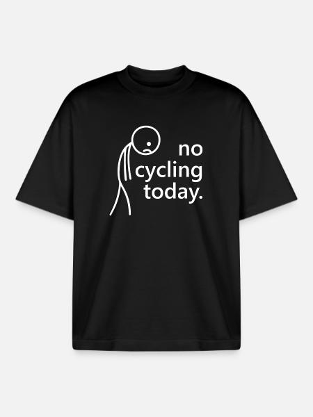 Ingen cykling i dag – Cykelmotiv til cyklister - Stanley/Stella unisex boxy heavyweight T-shirt økologisk - sort
