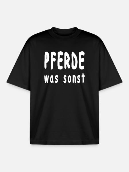 Pferde - Boxy Heavyweight Unisex Organic T-Shirt von Stanley/Stella - Schwarz