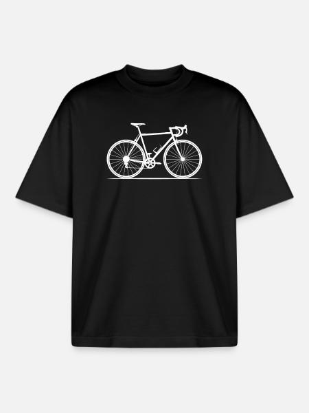 Cyclisme Cyclisme VTT - T-shirt unisexe boxy épais biologique Stanley/Stella - noir