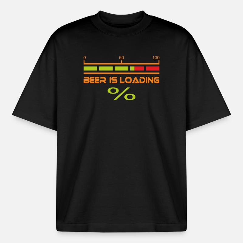 Beer_is_loading - T-shirt unisexe épais coupe boxy Stanley/Stella - noir