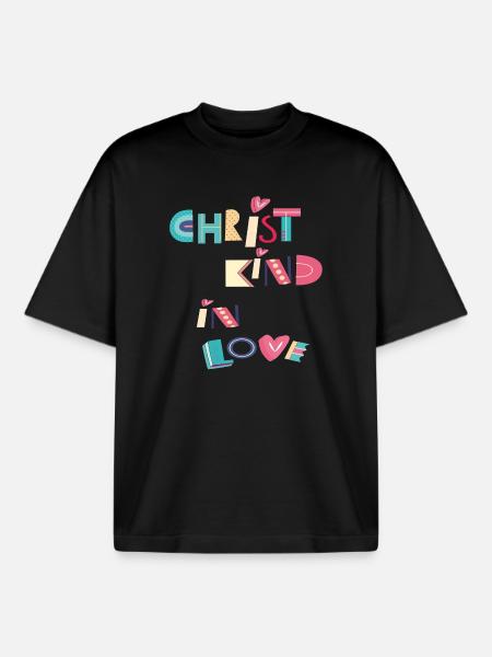 Christ Child in Love - Boxy Heavyweight Unisex Organic T-Shirt by Stanley/Stella - black