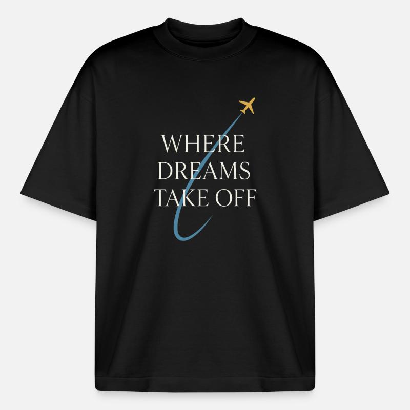 Fluglehrer Cfi Pilot Luftfahrtlehrer - Boxy Heavyweight Unisex Organic T-Shirt von Stanley/Stella - Schwarz