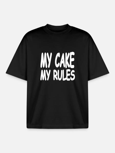 Gâteau - T-shirt unisexe boxy épais biologique Stanley/Stella - noir
