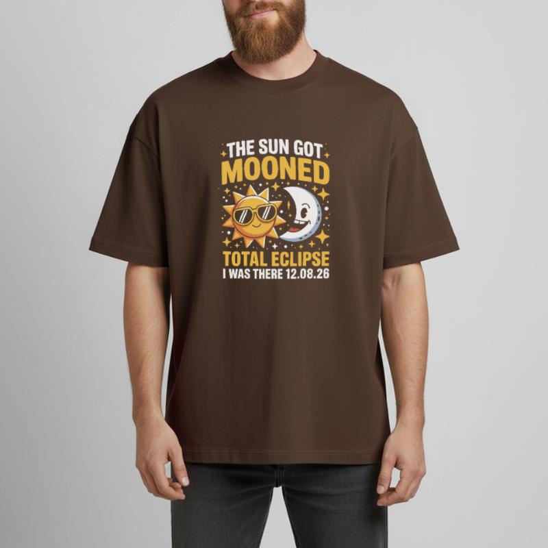 Sun Moon Total Eclipse Saying Boxy Heavyweight Unisex Organic T-Shirt by Stanley/Stella