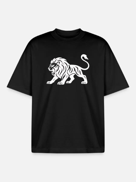 Silhouette de tigre - T-shirt unisexe boxy épais biologique Stanley/Stella - noir