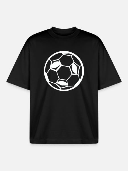 Fussball Ball Soccer - Boxy Heavyweight Unisex Organic T-Shirt von Stanley/Stella - Schwarz