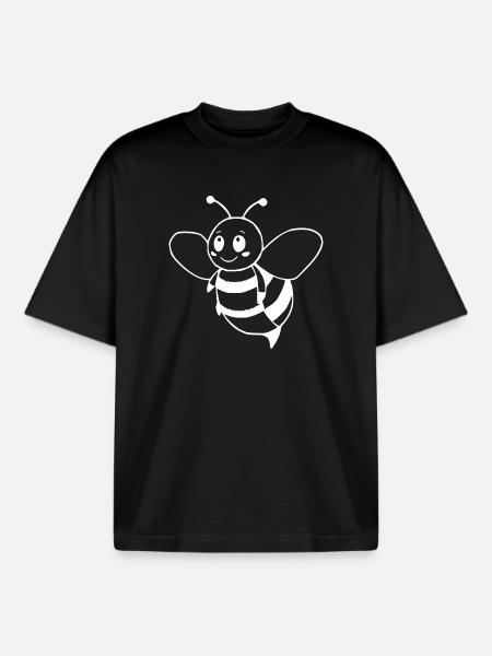 Personlig bi-T-shirt som biavlergave - Stanley/Stella unisex boxy heavyweight T-shirt økologisk - sort