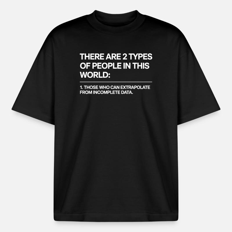 Statistics Analysis Data Science Extrapolation - Boxy Heavyweight Unisex Organic T-Shirt by Stanley/Stella - black