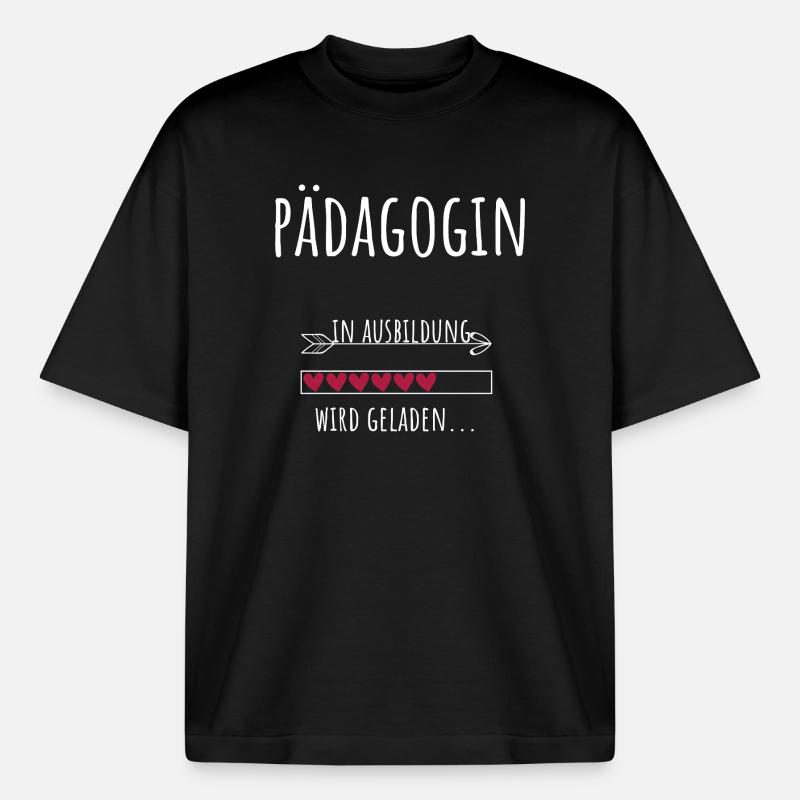 Studentin Beruf Ausbildung Pädagogin - Boxy Heavyweight Unisex Organic T-Shirt von Stanley/Stella - Schwarz
