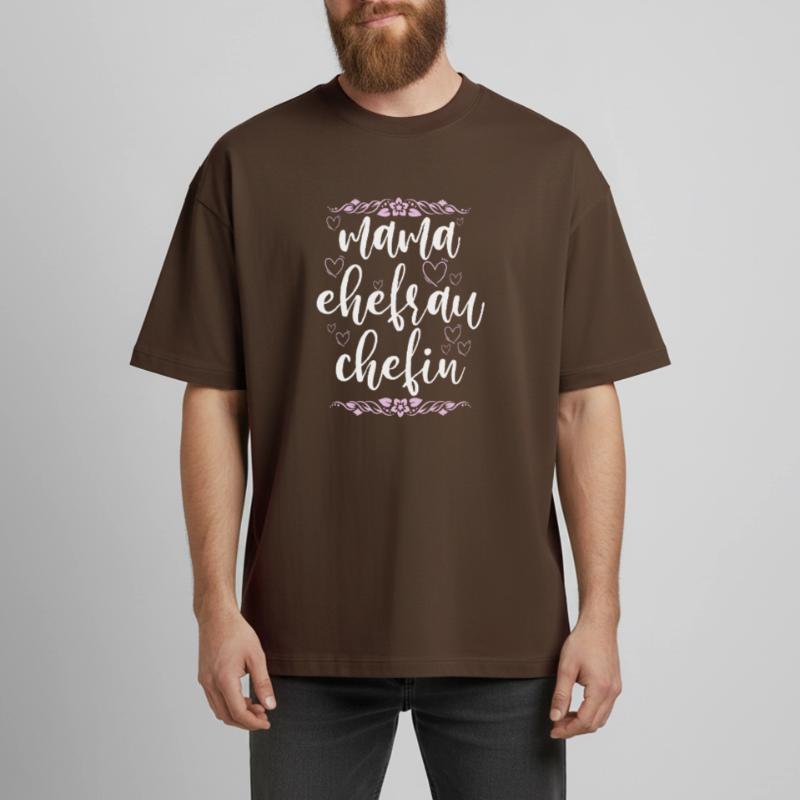Mama Ehefrau Chefin Muttertag Mutter Boxy Heavyweight Unisex Organic T-Shirt von Stanley/Stella