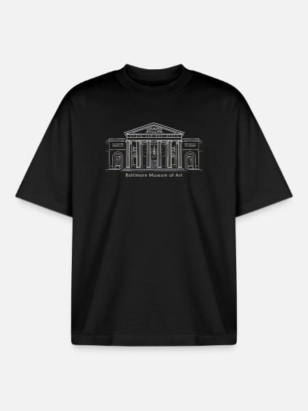Baltimore Kunstmuseum, Handzeichnung, USA - Boxy Heavyweight Unisex Organic T-Shirt von Stanley/Stella - Schwarz