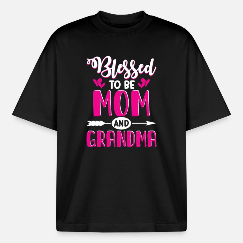 Oma Geschenk Weihnachtsgeschenke Großmutter  - Boxy Heavyweight Unisex Organic T-Shirt von Stanley/Stella - Schwarz