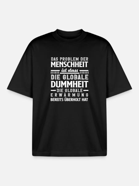 Mots croisés Dire humour - T-shirt unisexe boxy épais biologique Stanley/Stella - noir