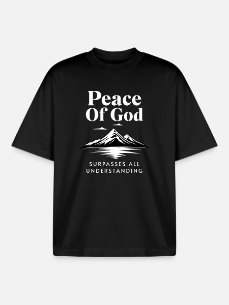 Peace Of God Surpasses All Understanding Berg - Boxy Heavyweight Unisex Organic T-Shirt by Stanley/Stella - black