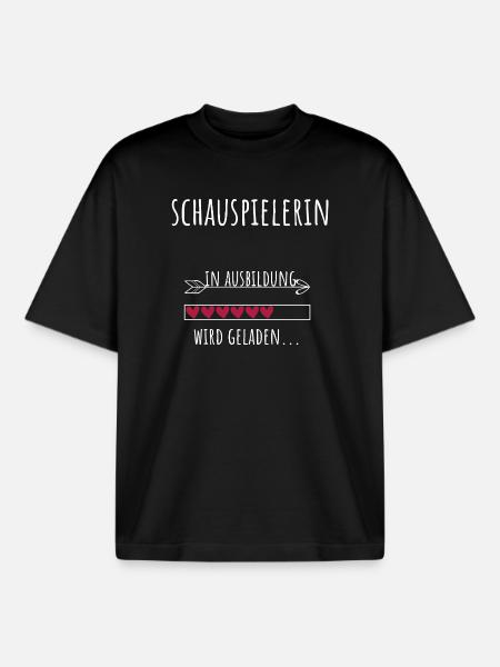 Schauspiel Studium Beruf Ausbildung Schauspielerin - Boxy Heavyweight Unisex Organic T-Shirt von Stanley/Stella - Schwarz